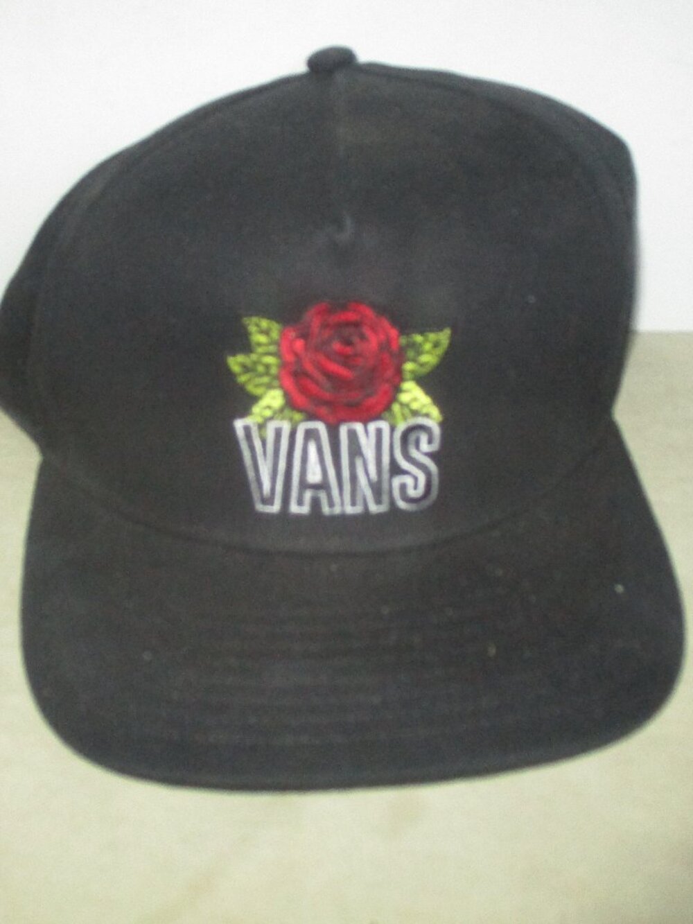 Vans Off The Wall BB Cap with Red Rose